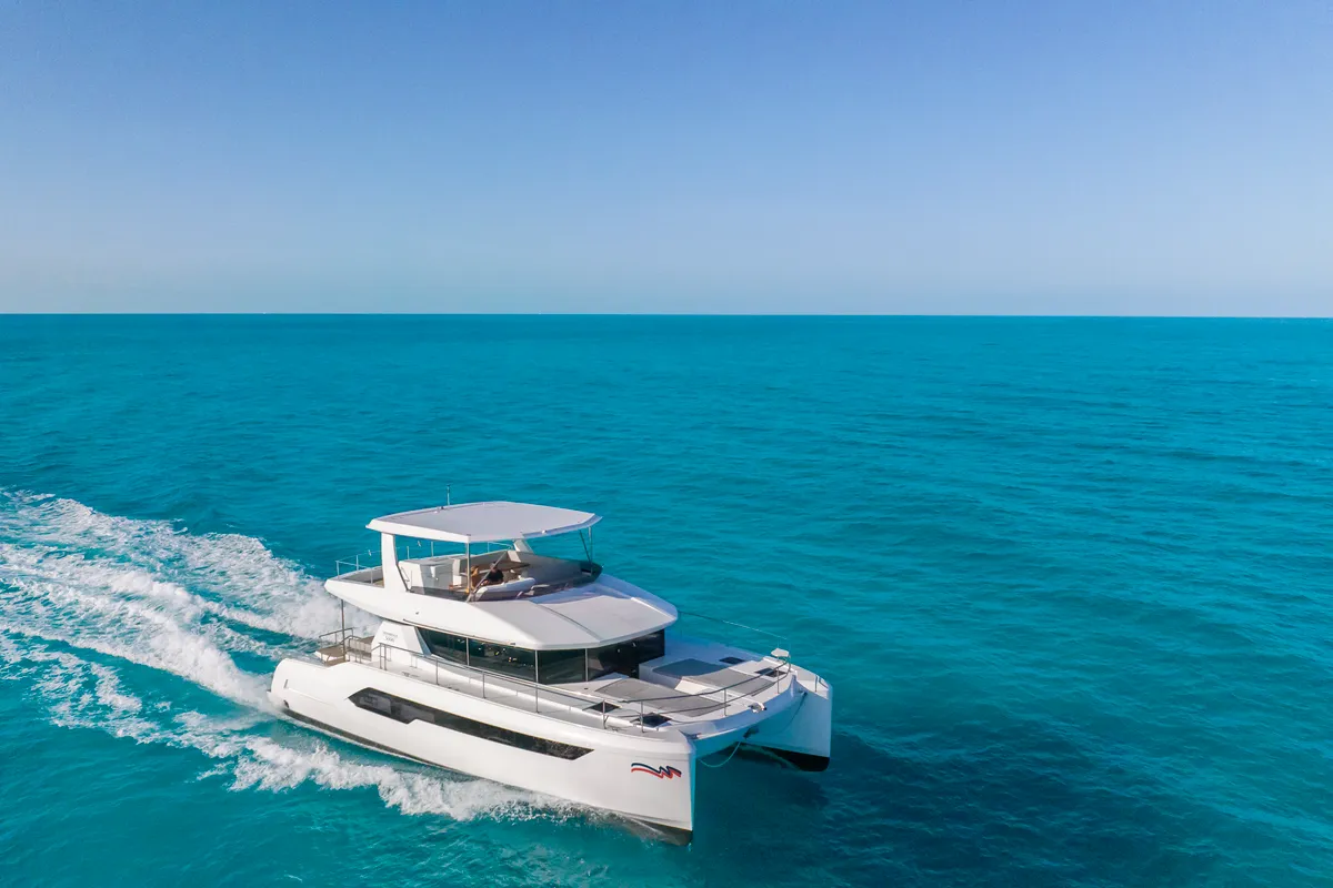 Exterior view of Leopard 53 PC Club, a Leopard 53 PC catamaran at Road Town, British Virgin Islands