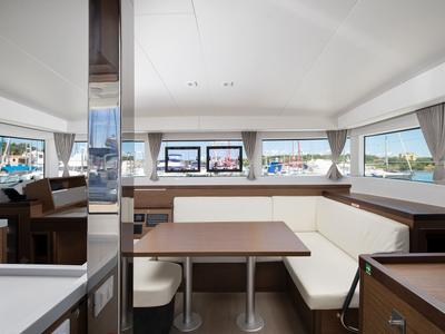 Salon of Yolo, a Lagoon 40 catamaran at Općina Medulin, Croatia
