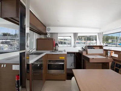 Galley of Yolo, a Lagoon 40 catamaran at Općina Medulin, Croatia