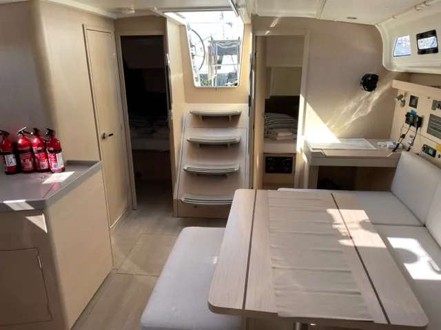 Salon of Enjoy, a Beneteau Oceanis 40.1 sailboat at Seget Donji, Croatia