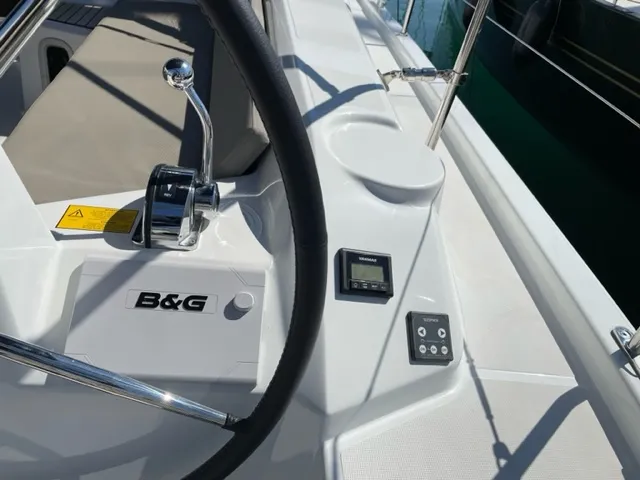 Cockpit of Enjoy, a Beneteau Oceanis 40.1 sailboat at Seget Donji, Croatia