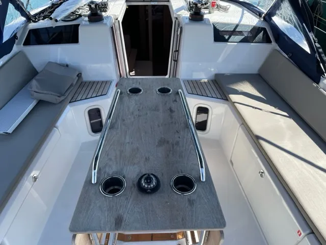 Deck of Enjoy, a Beneteau Oceanis 40.1 sailboat at Seget Donji, Croatia