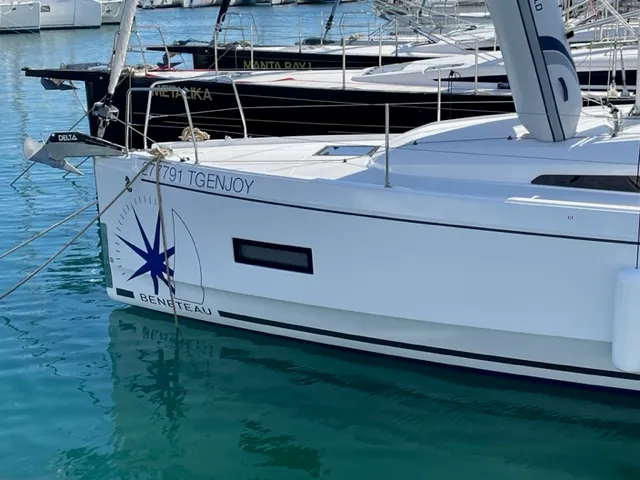 Exterior view of Enjoy, a Beneteau Oceanis 40.1 sailboat at Seget Donji, Croatia