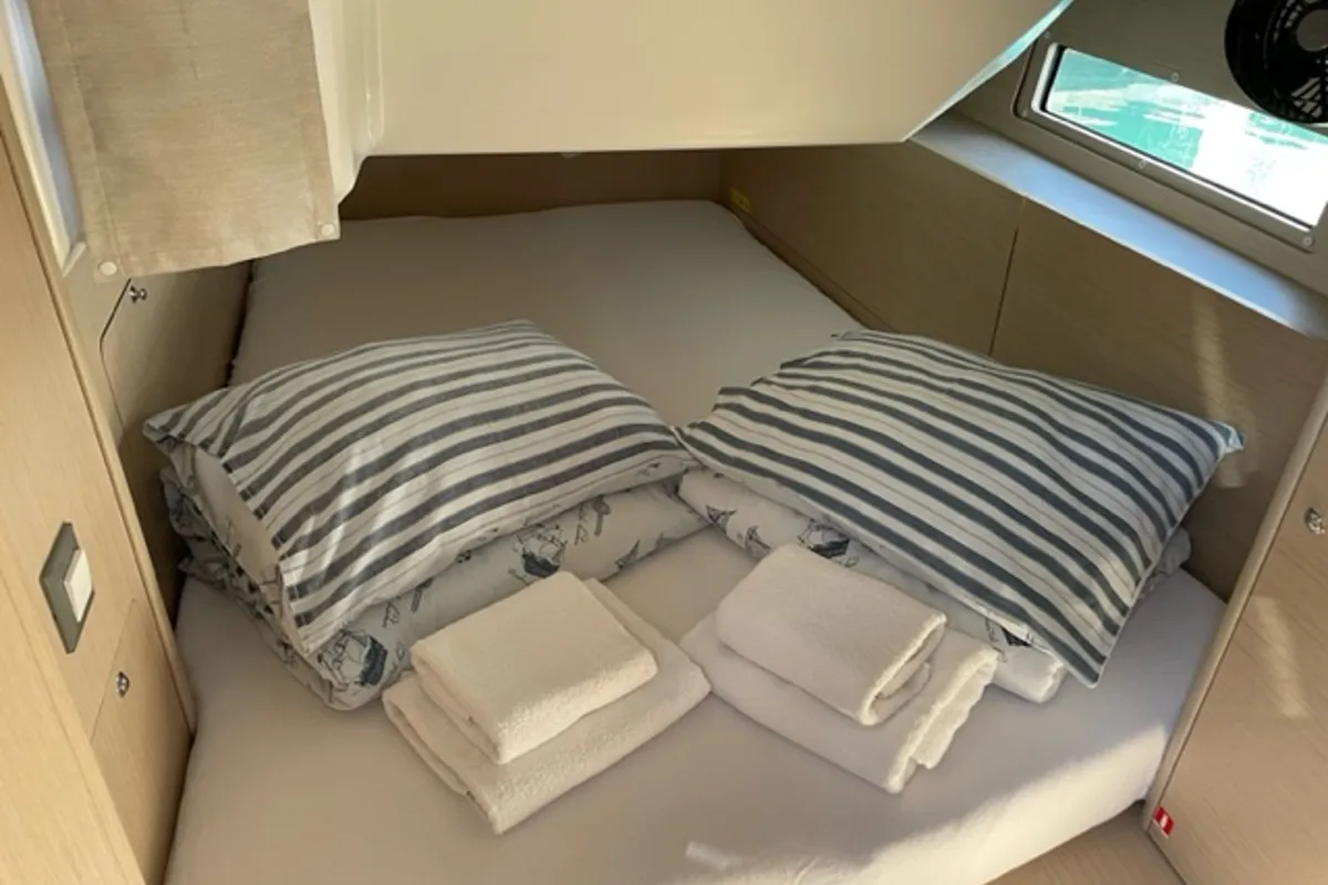 Cabin on Enjoy, a Beneteau Oceanis 40.1 sailboat at Seget Donji, Croatia
