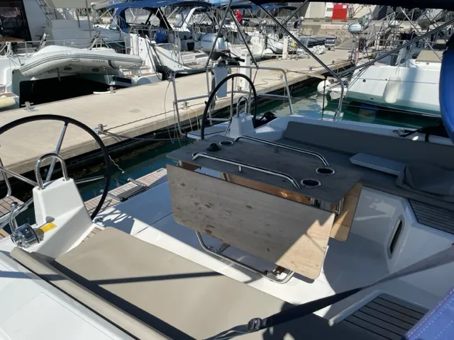 Deck of Enjoy, a Beneteau Oceanis 40.1 sailboat at Seget Donji, Croatia