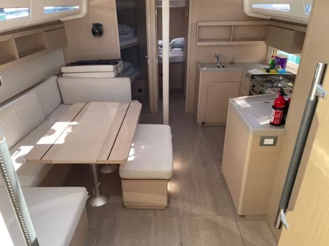 Salon of Enjoy, a Beneteau Oceanis 40.1 sailboat at Seget Donji, Croatia