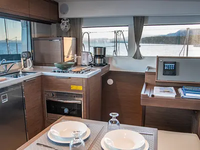 Galley of Trinacria, a Lagoon 40 catamaran at Municipal Unit of Anaktorio, Greece