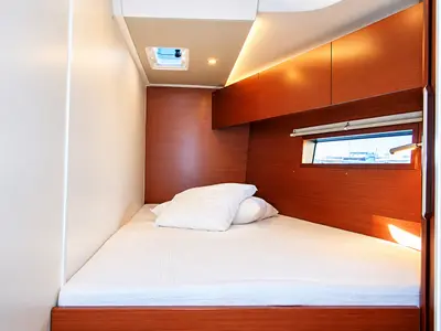 Cabin on Captain K, a Hanse 460 sailboat at Athens, Greece