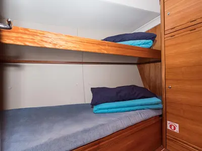 Cabin on CARAIBIX, a Bavaria 50 Cruiser sailboat at Rosignano Solvay, Italy