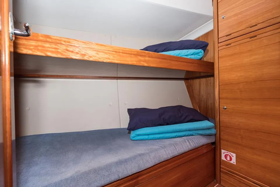 Cabin on CARAIBIX, a Bavaria 50 Cruiser sailboat at Rosignano Solvay, Italy