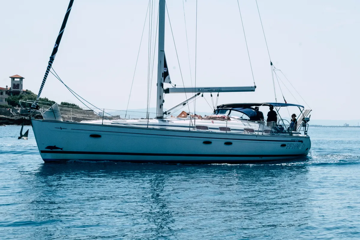 Exterior view of CARAIBIX, a Bavaria 50 Cruiser sailboat at Rosignano Solvay, Italy