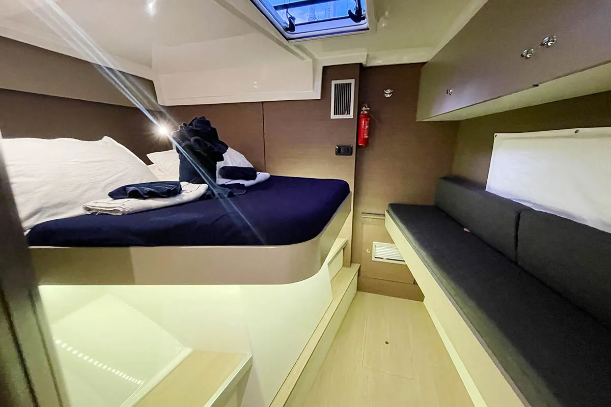 Cabin on Imy Austral_X, a Bali Catspace catamaran at Road Town, British Virgin Islands