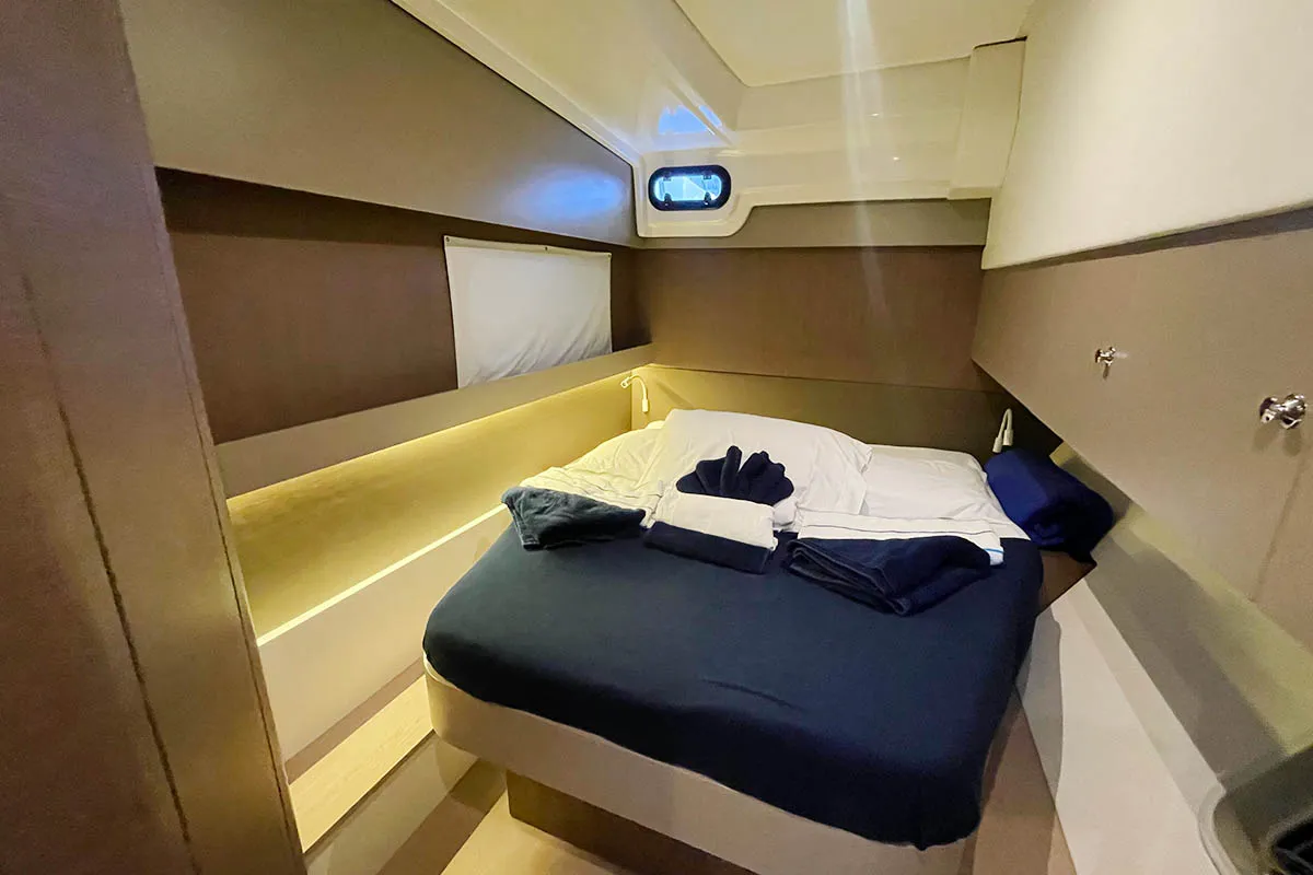 Cabin on Imy Austral_X, a Bali Catspace catamaran at Road Town, British Virgin Islands