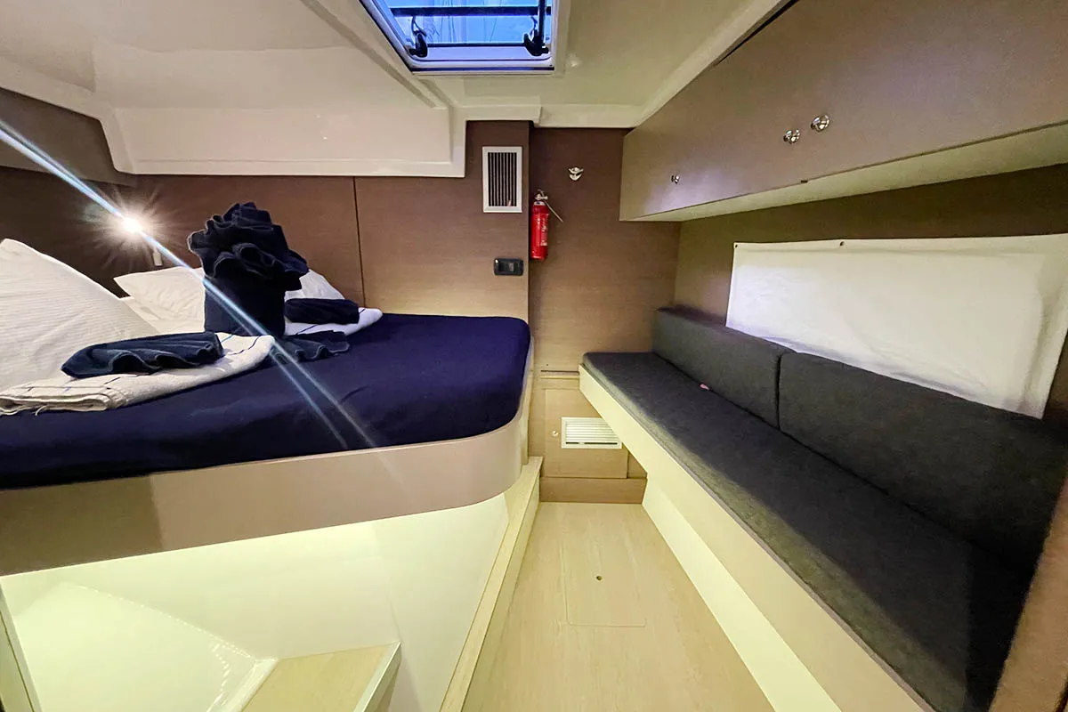 Cabin on Imy Austral_X, a Bali Catspace catamaran at Road Town, British Virgin Islands