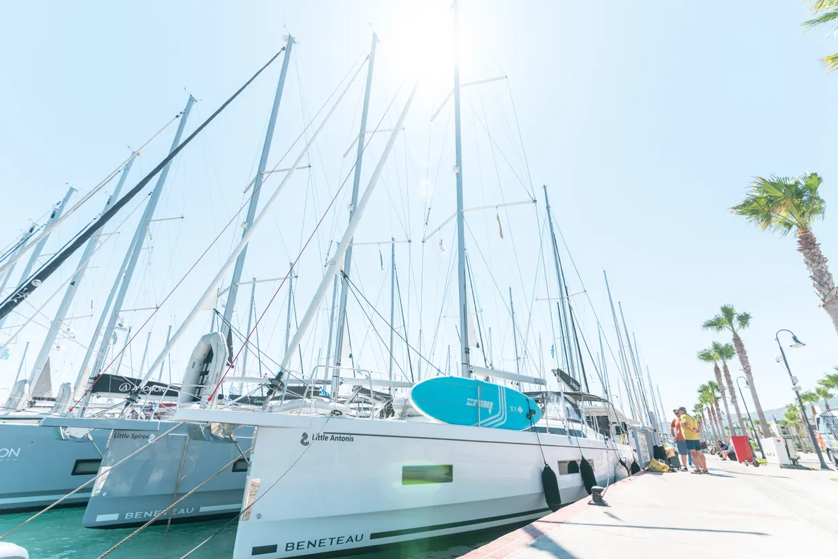 Exterior view of Little Antonis, a Beneteau Oceanis 40.1 sailboat at Kos, Greece