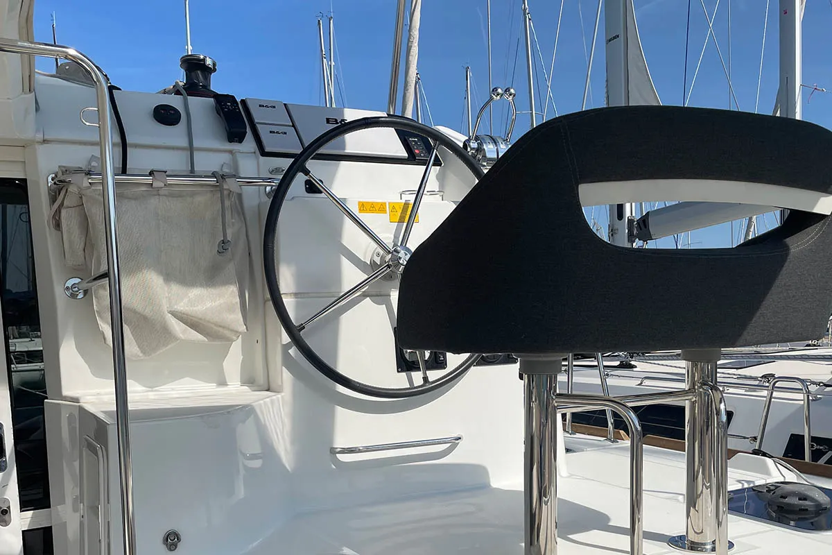 Santai, a Lagoon 40 catamaran at Seget Donji, Croatia