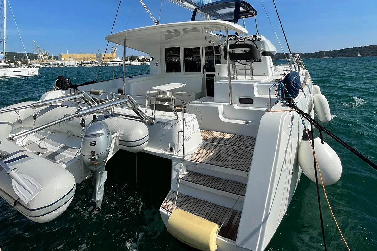 Santai, a Lagoon 40 catamaran at Seget Donji, Croatia