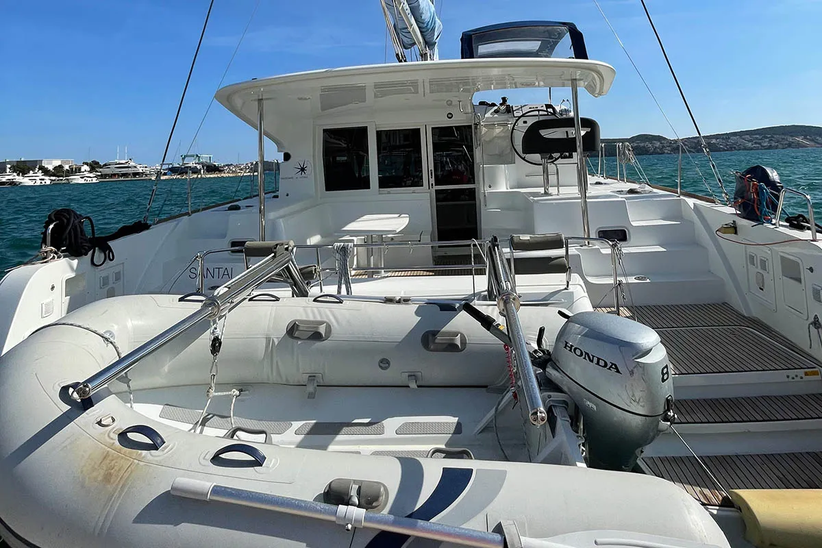 Santai, a Lagoon 40 catamaran at Seget Donji, Croatia