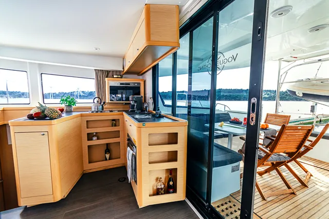 Galley of AMELIA, a Lagoon 42 catamaran at Grad Šibenik, Croatia