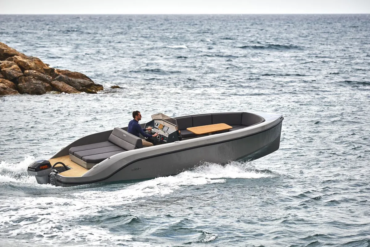 Exterior view of Diva, a RAND Play 24 motorboat at Seget Donji, Croatia