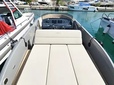 Deck of Diva, a RAND Play 24 motorboat at Seget Donji, Croatia