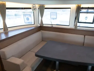 Salon of ALIZE, a Lagoon 42 catamaran at Municipal Unit of Lefkada, Greece