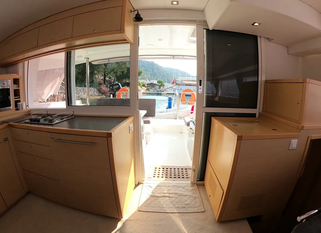 Galley of Suncity 2, a Lagoon 400 S2 catamaran at Fethiye, Turkey