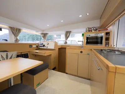 Galley of Suncity 2, a Lagoon 400 S2 catamaran at Fethiye, Turkey