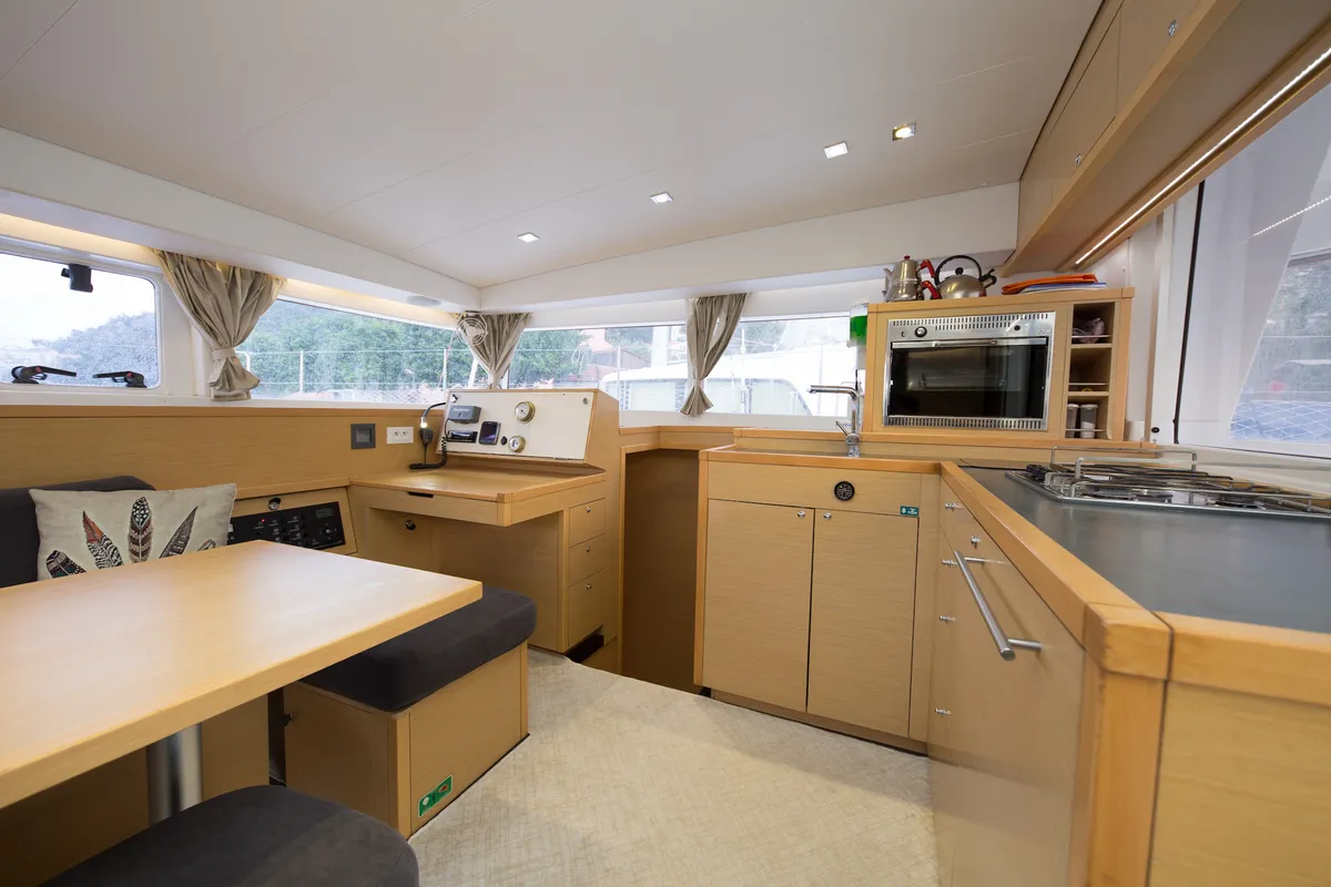 Galley of Suncity 2, a Lagoon 400 S2 catamaran at Fethiye, Turkey