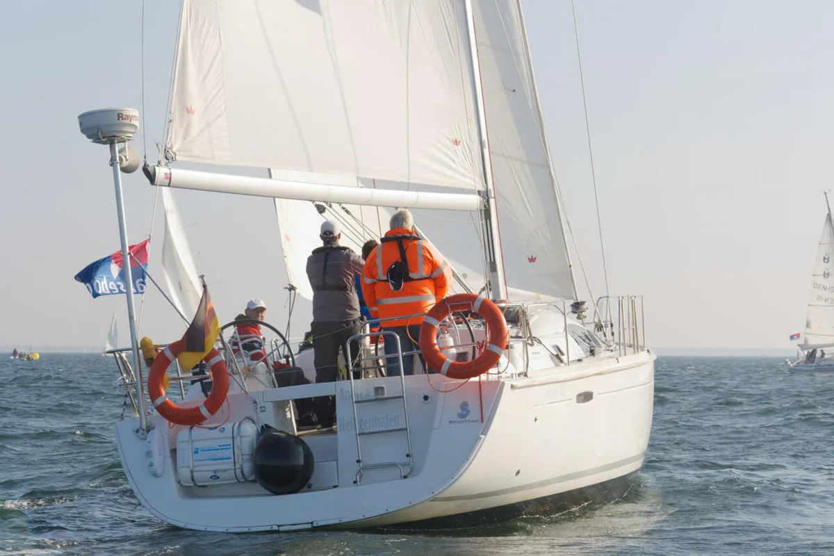 Exterior view of Andrea, a Beneteau Oceanis 43 sailboat at Heiligenhafen, Germany
