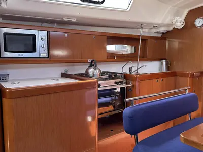 Galley of Andrea, a Beneteau Oceanis 43 sailboat at Heiligenhafen, Germany