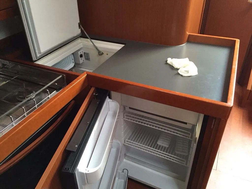 Galley of Filomena, a Beneteau Oceanis 48 sailboat at Sukošan, Croatia