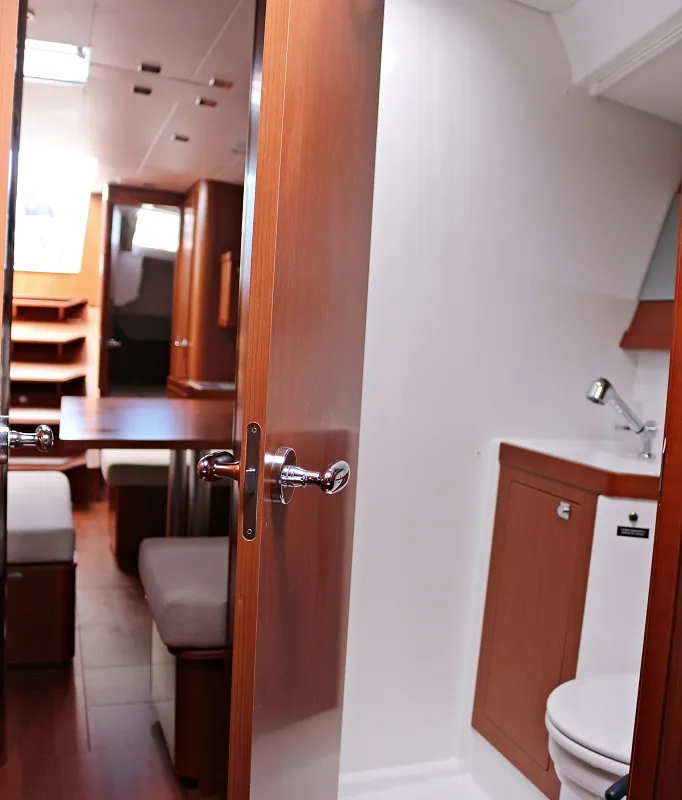 Head on Filomena, a Beneteau Oceanis 48 sailboat at Sukošan, Croatia