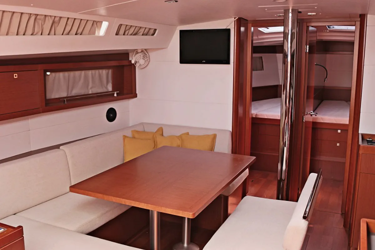 Galley of Filomena, a Beneteau Oceanis 48 sailboat at Sukošan, Croatia