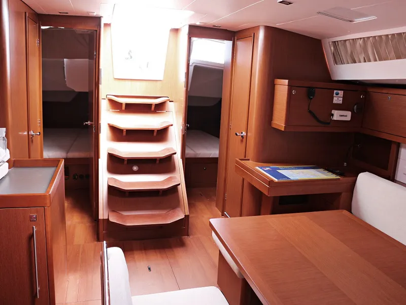 Salon of Filomena, a Beneteau Oceanis 48 sailboat at Sukošan, Croatia
