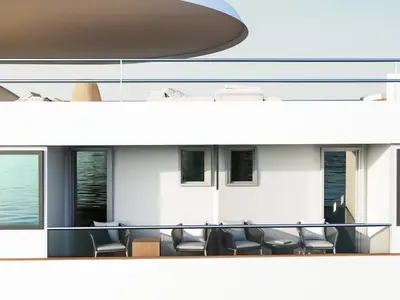 Deck of Premier, a Gulet Motoryacht motor yacht at Split, Croatia