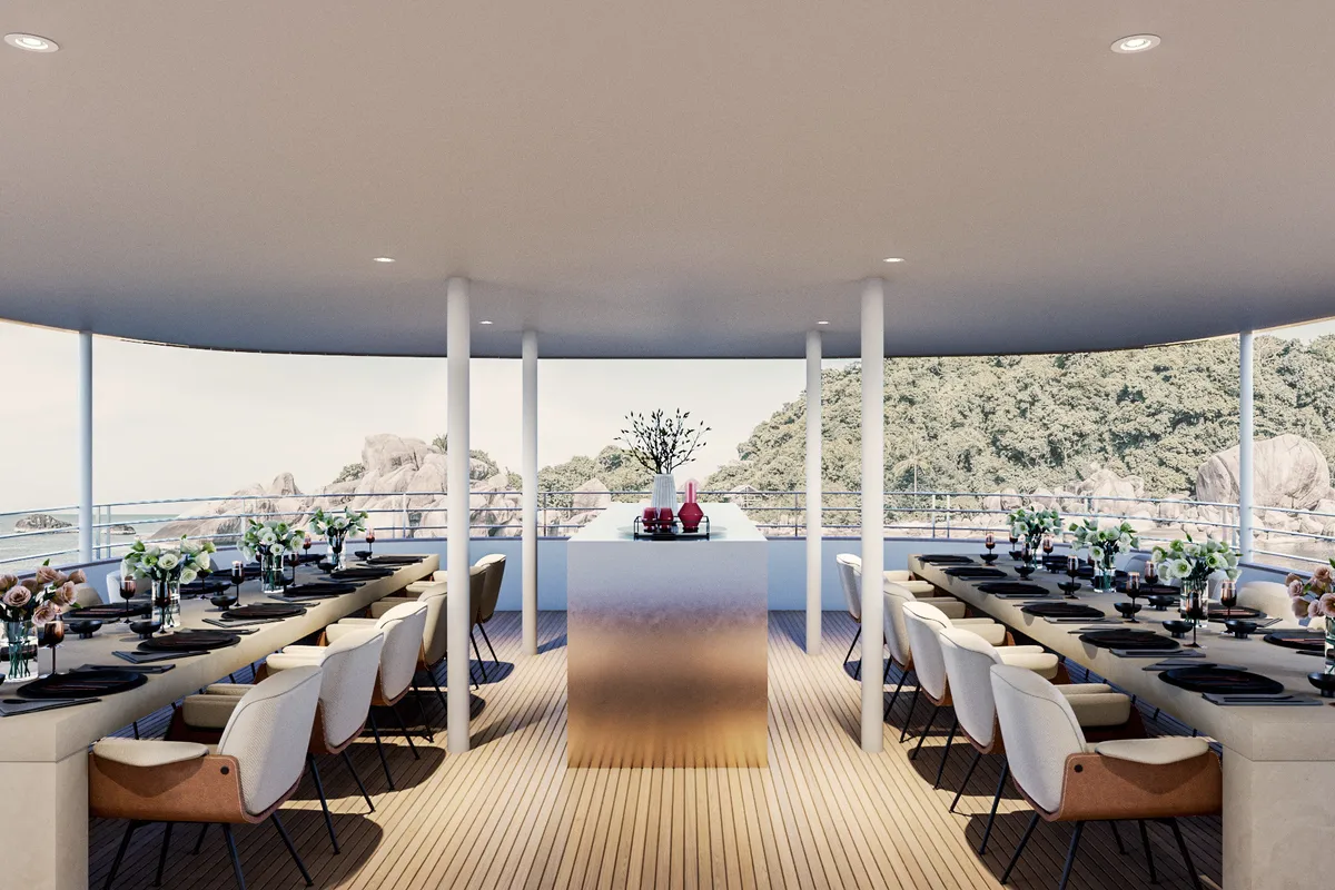 Deck of Premier, a Gulet Motoryacht motor yacht at Split, Croatia