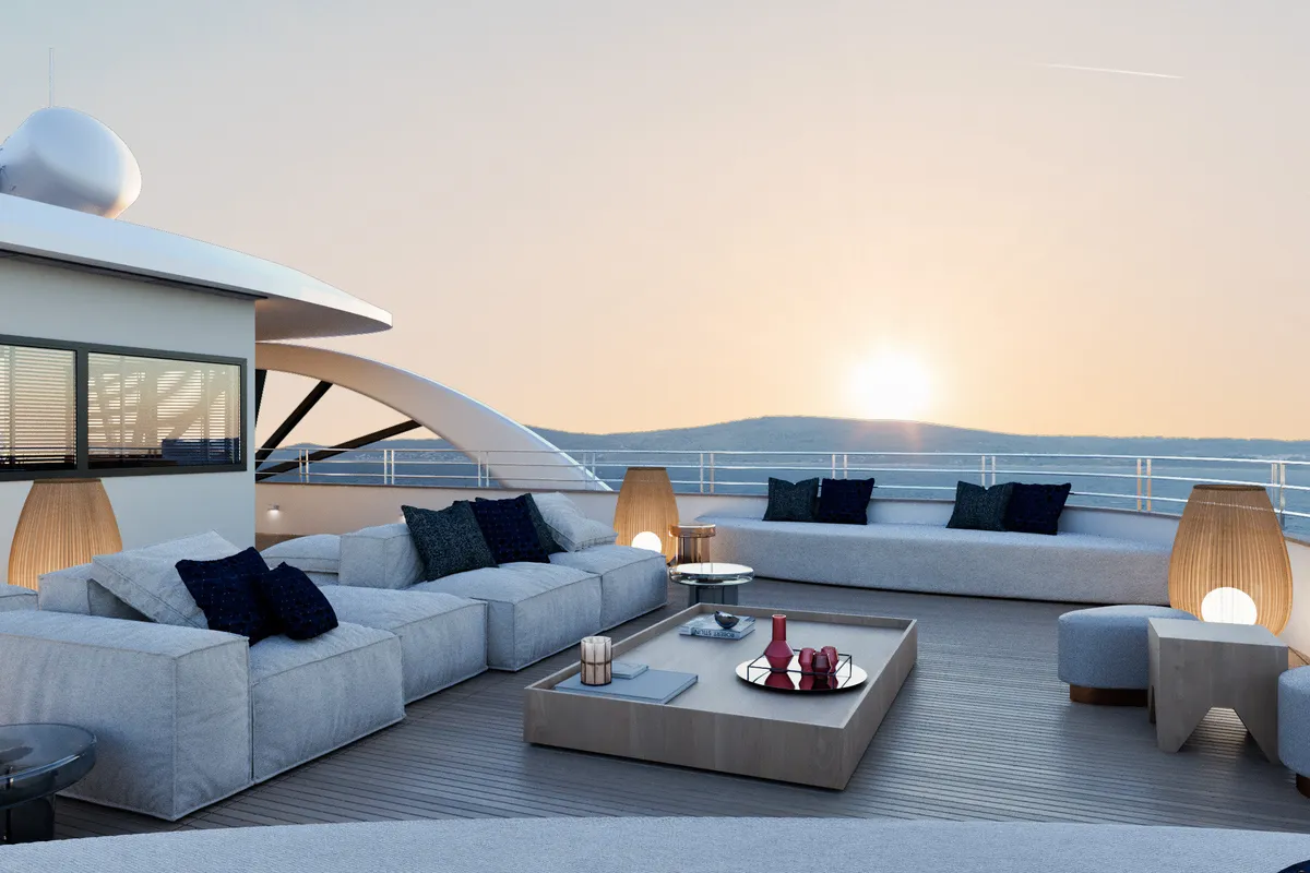Deck of Premier, a Gulet Motoryacht motor yacht at Split, Croatia