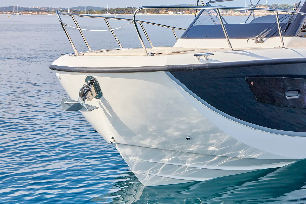 Exterior view of Summer Dream, a Quicksilver Activ 875 Sundeck motorboat at Tribunj, Croatia