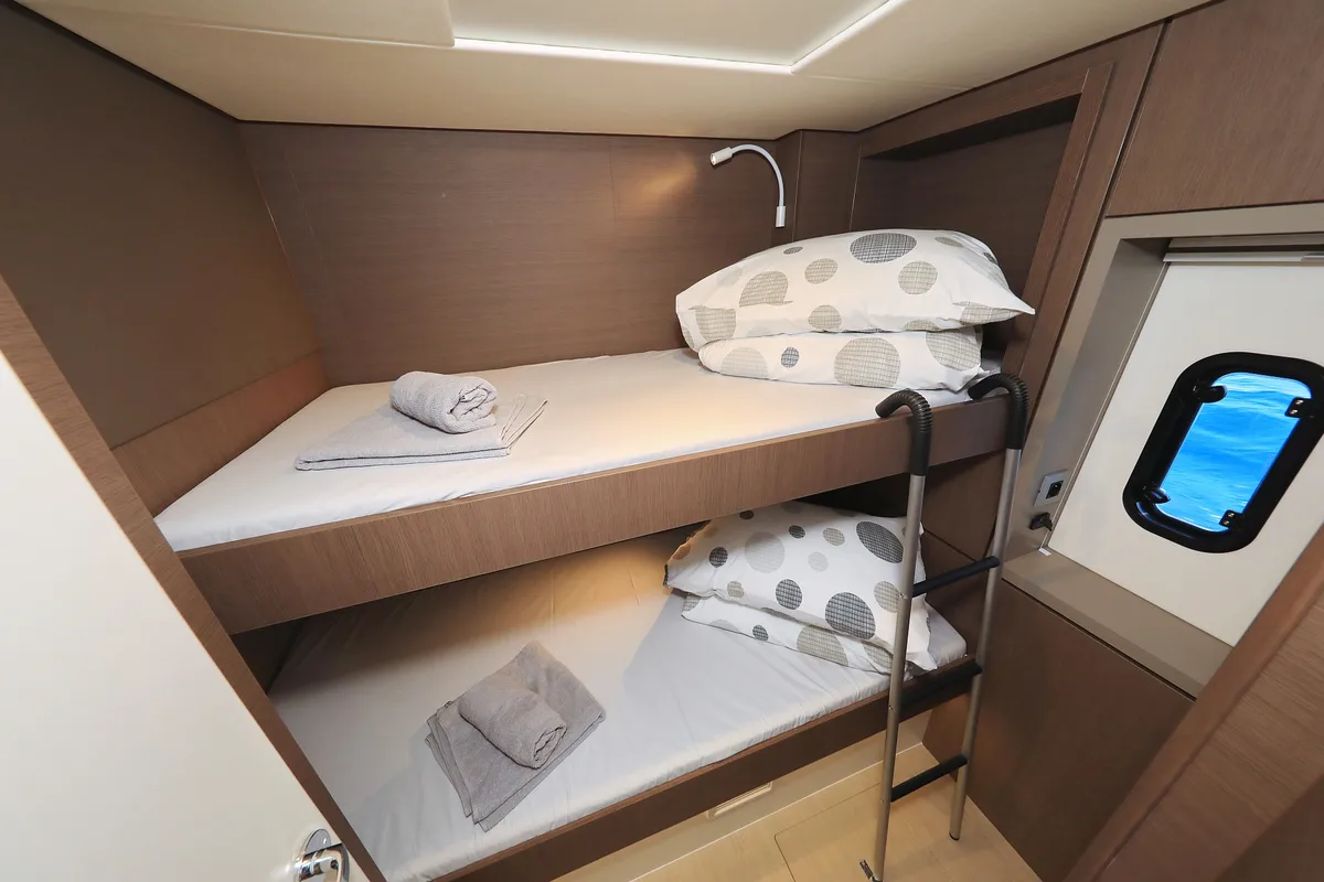 Cabin on Joie De Vivre, a Bali 4.6 catamaran at Seget Donji, Croatia