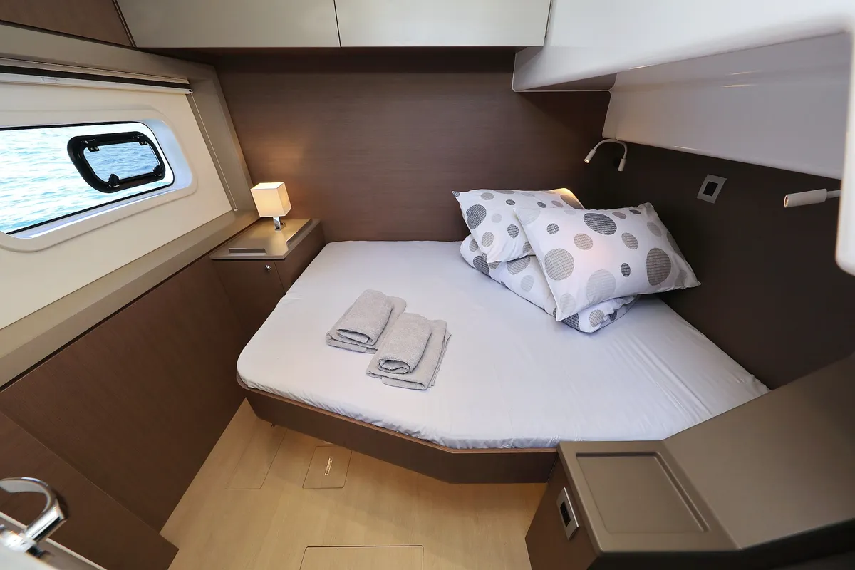 Cabin on Joie De Vivre, a Bali 4.6 catamaran at Seget Donji, Croatia