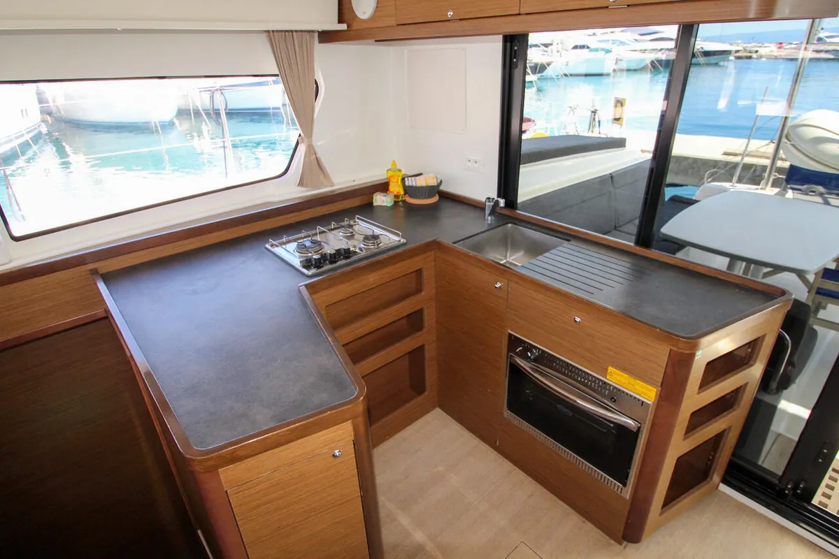 Galley of Poppy, a Lagoon 42 catamaran at Split, Croatia