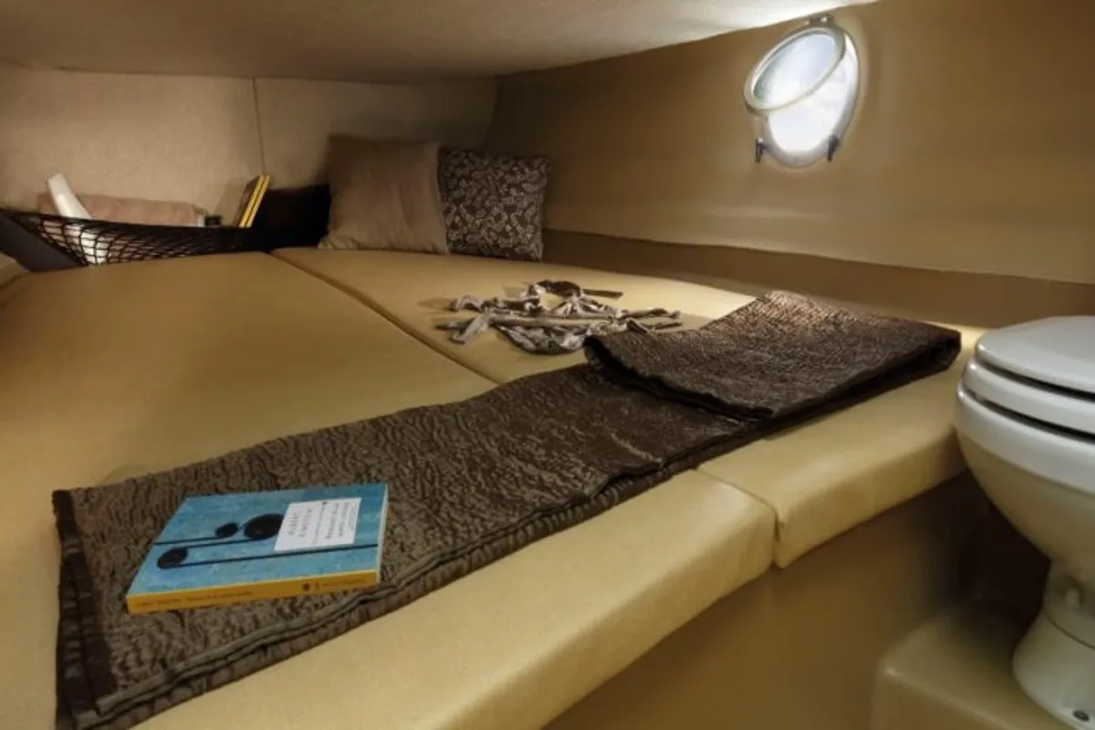Cabin on Dory, a Sessa Marine Key Largo 24 motorboat at Grad Trogir, Croatia