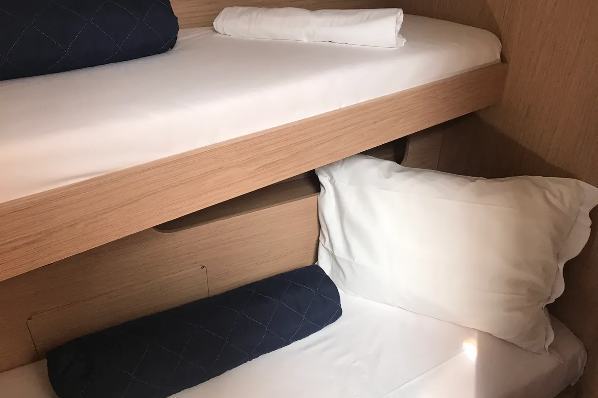 Cabin on Altair, a Beneteau Oceanis 51.1 sailboat at Olbia, Italy