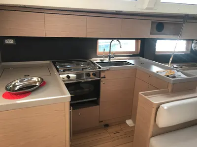 Galley of Altair, a Beneteau Oceanis 51.1 sailboat at Olbia, Italy