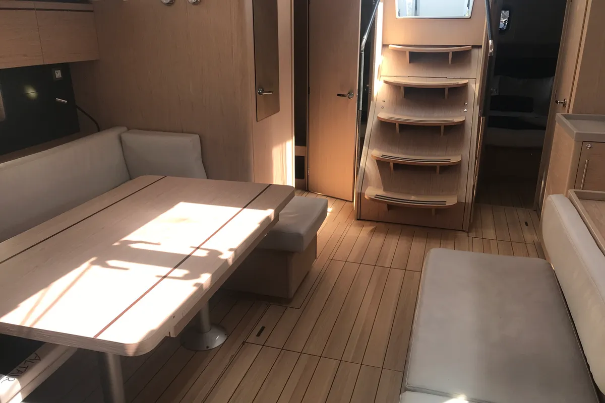 Salon of Altair, a Beneteau Oceanis 51.1 sailboat at Olbia, Italy