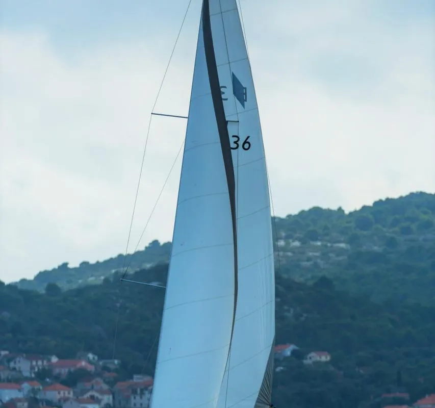 Estela, a Bavaria Cruiser 36 sailboat at Grad Biograd na Moru, Croatia