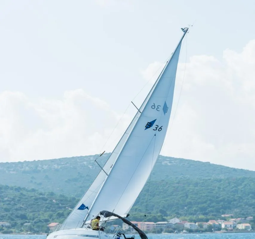 Estela, a Bavaria Cruiser 36 sailboat at Grad Biograd na Moru, Croatia