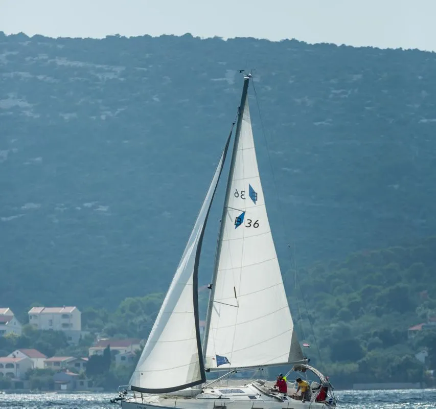 Estela, a Bavaria Cruiser 36 sailboat at Grad Biograd na Moru, Croatia
