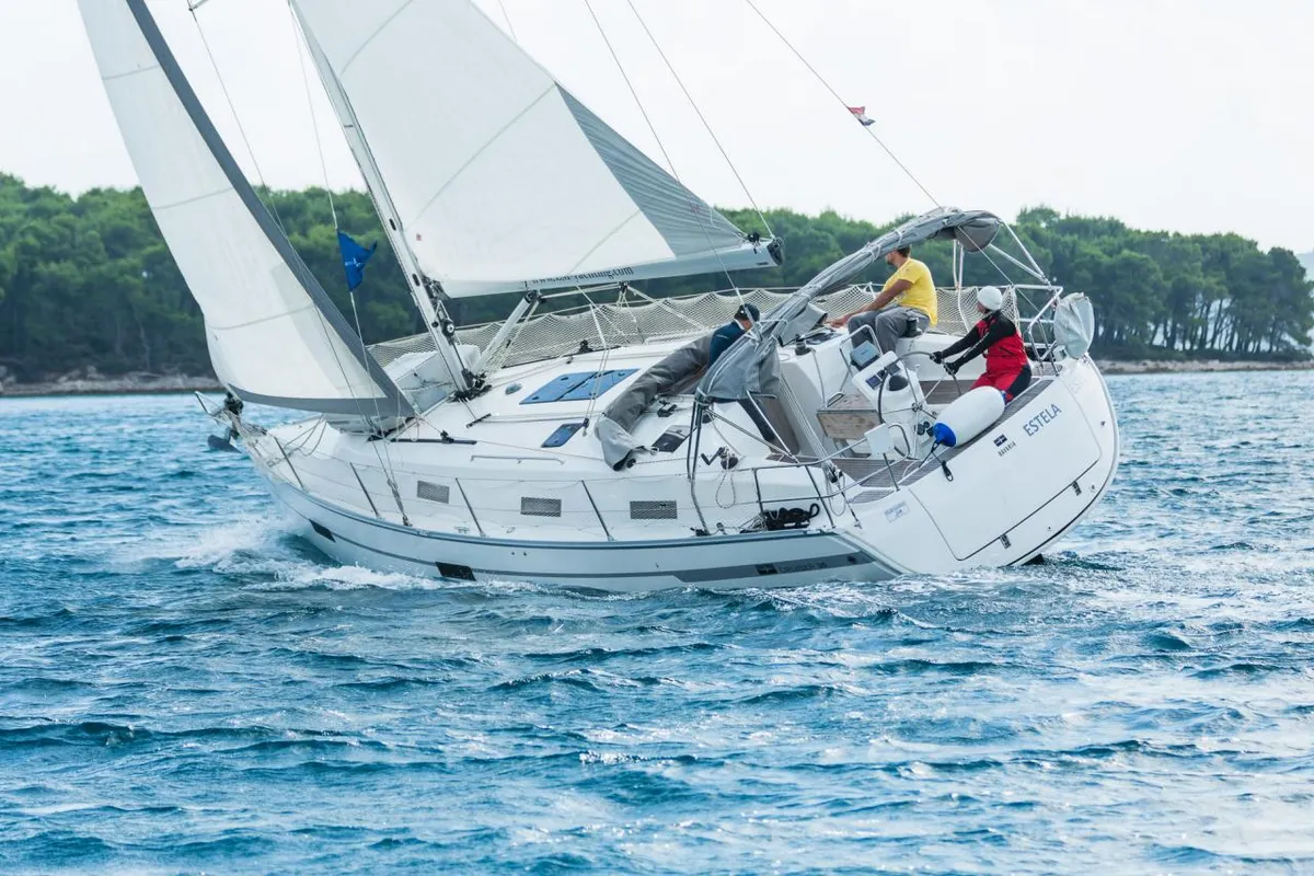 Estela, a Bavaria Cruiser 36 sailboat at Grad Biograd na Moru, Croatia